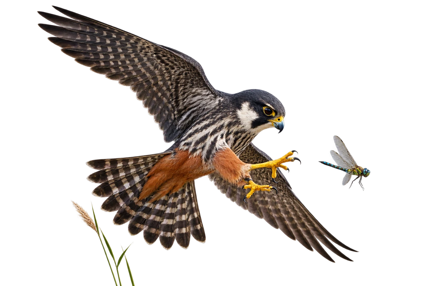 Baumfalke: Verfolgungsjagd