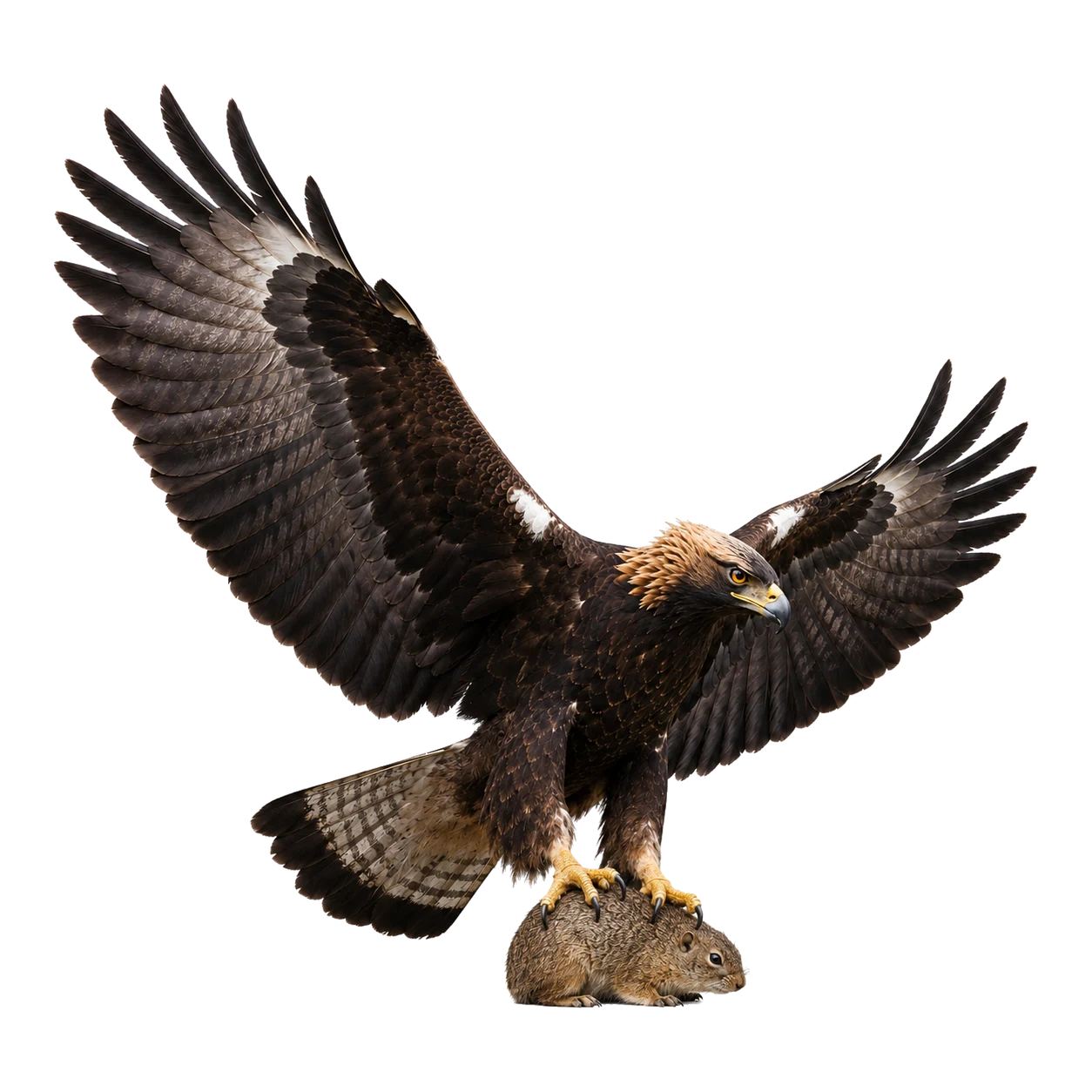 Kaiseradler: Ansitzjagd · Suchflug · Aassuche