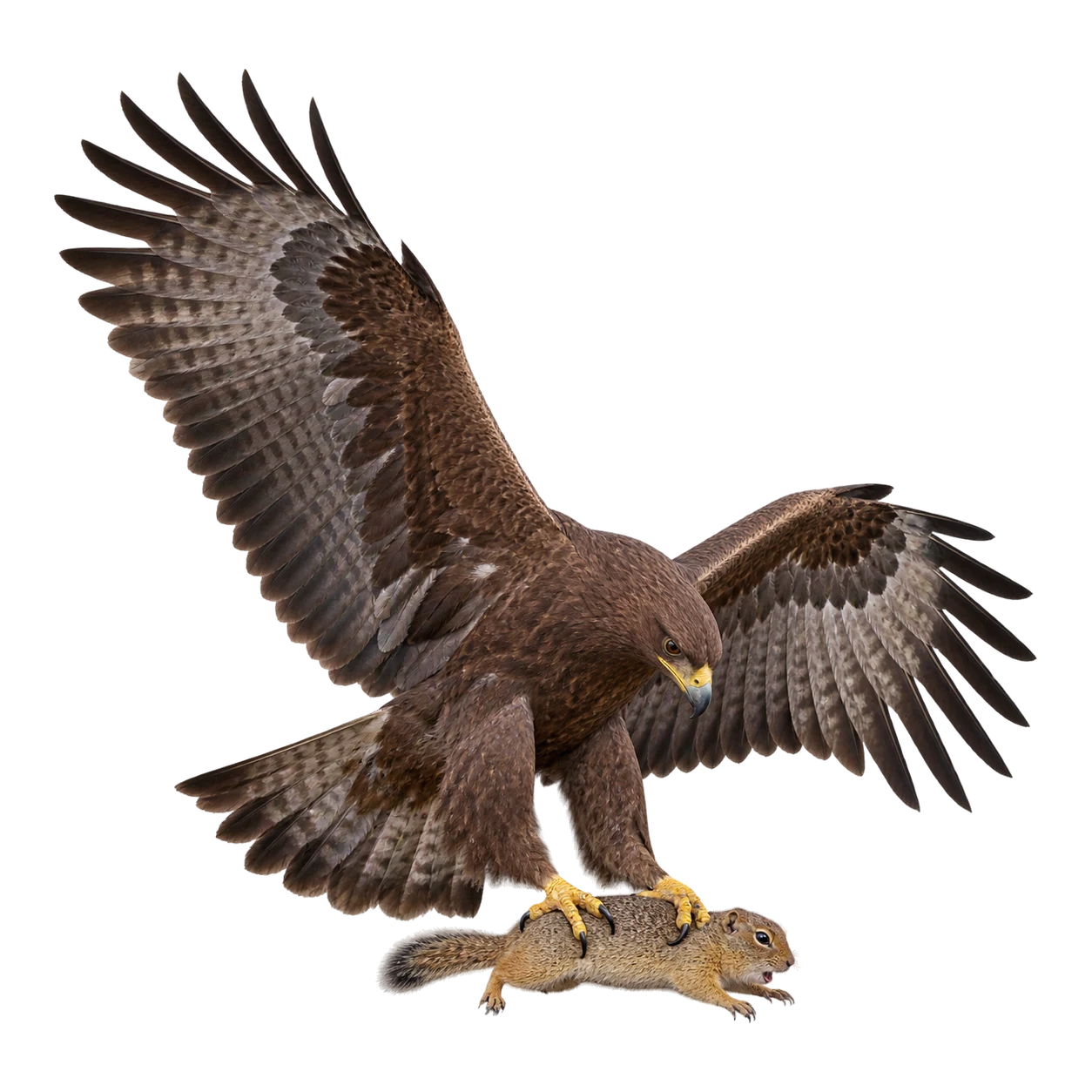 Steppenadler: Ansitzjagd · Jagd zu Fuß · Suchflug · Aassuche
